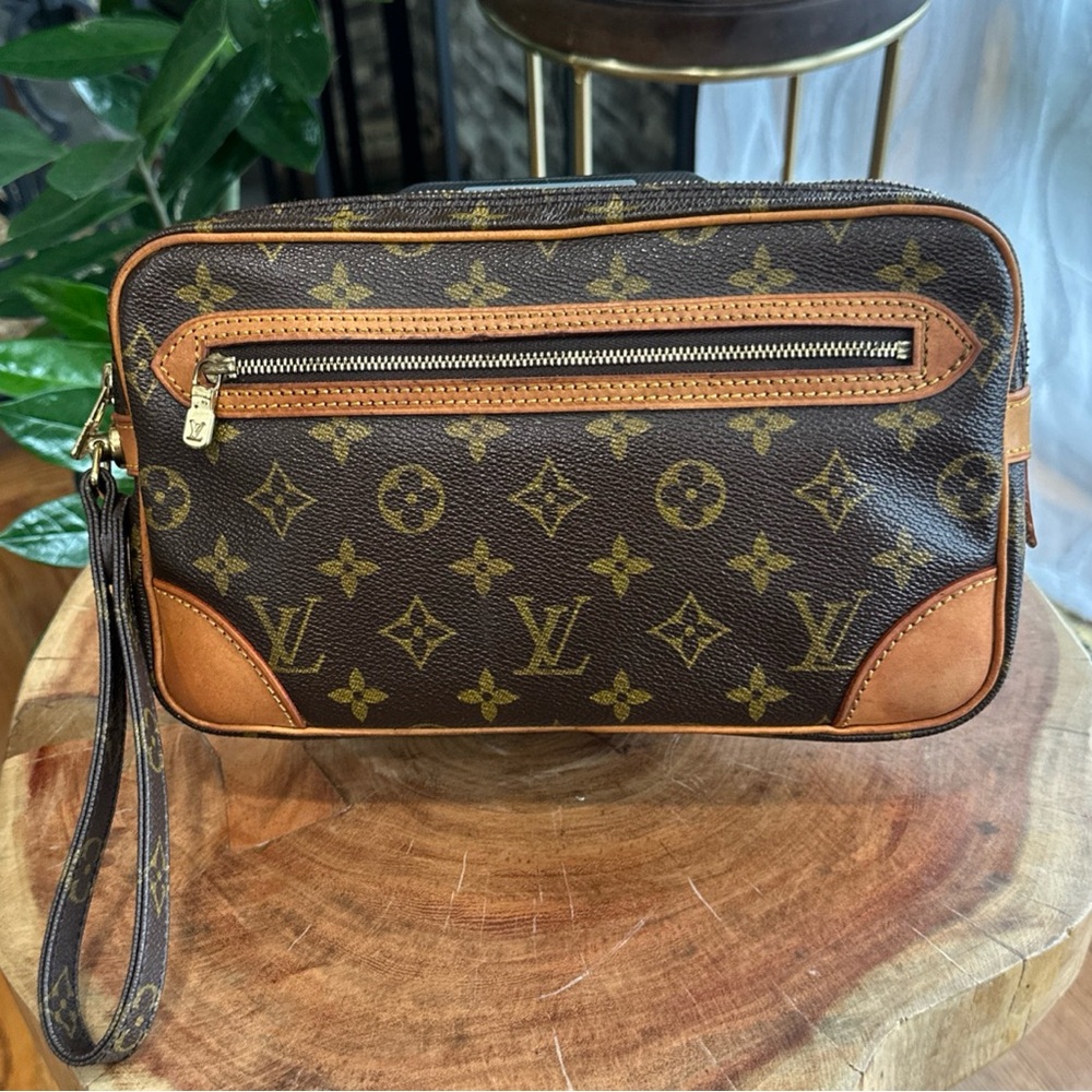 Louis Vuitton Large Monogram Trousse Pochette Wristlet Clutch Bag - Picture 7 of 15